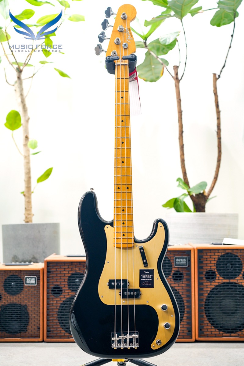 Fender Mexico Vintera II Series 50s Precision Bass-Black w/Maple FB (신품) 펜더 멕시코 빈테라 II 50 프레시전 베이스 - MX23138159