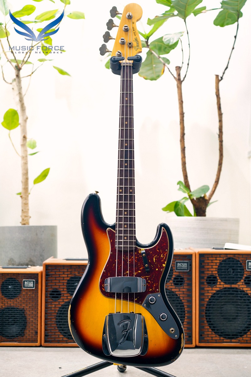 [2024 신년세일! (~2/29까지)] Fender Custom Shop 1962 Jazz Bass Relic-3 Tone Sunburst (2023년산/신품) - CZ574771