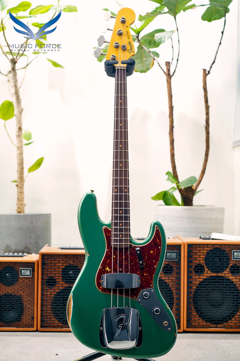 [2024 새봄맞이세일! (~5/31까지)] Fender Custom Shop 1962 Jazz Bass Relic-Aged Sherwood Green Metallic (2023년산/신품) - CZ564478