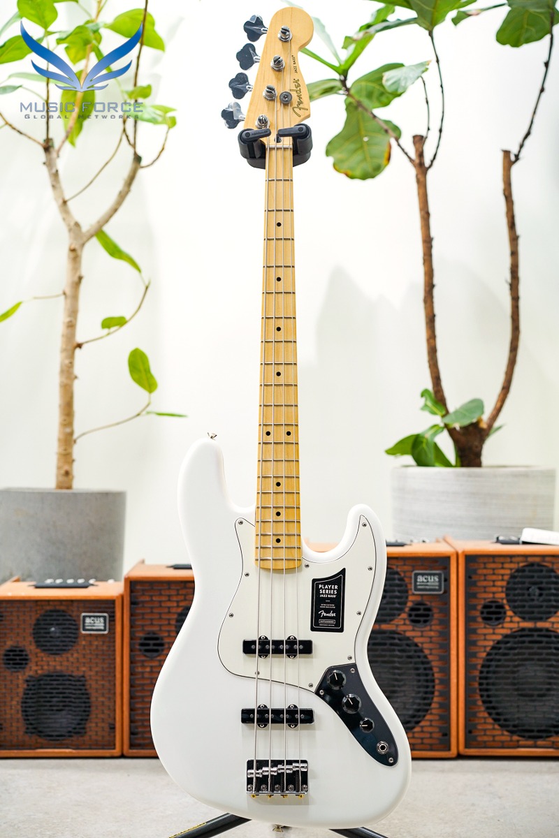 Fender Mexico Player Series Jazz Bass-Polar White w/Maple FB (신품) 펜더 멕시코 플레이어 재즈 베이스 - MX22305321