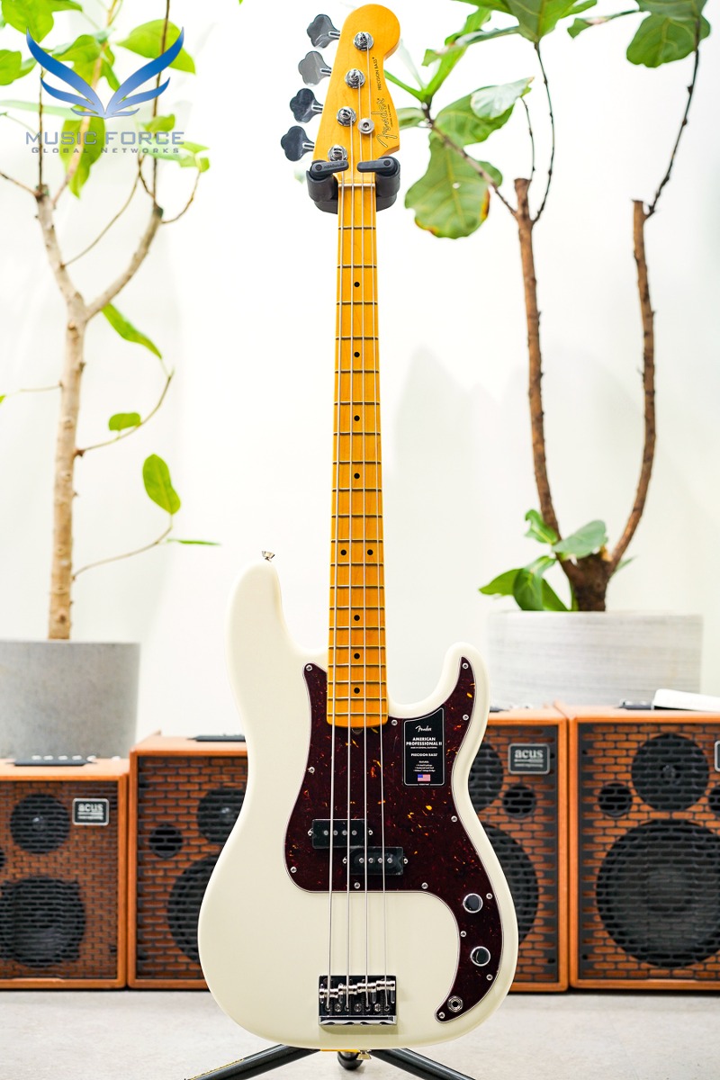 Fender USA American Professional II Precision Bass-Olympic White w/Maple FB (신품) 펜더 아메리칸 프로페셔널 II 프레시전 베이스 - US23079522