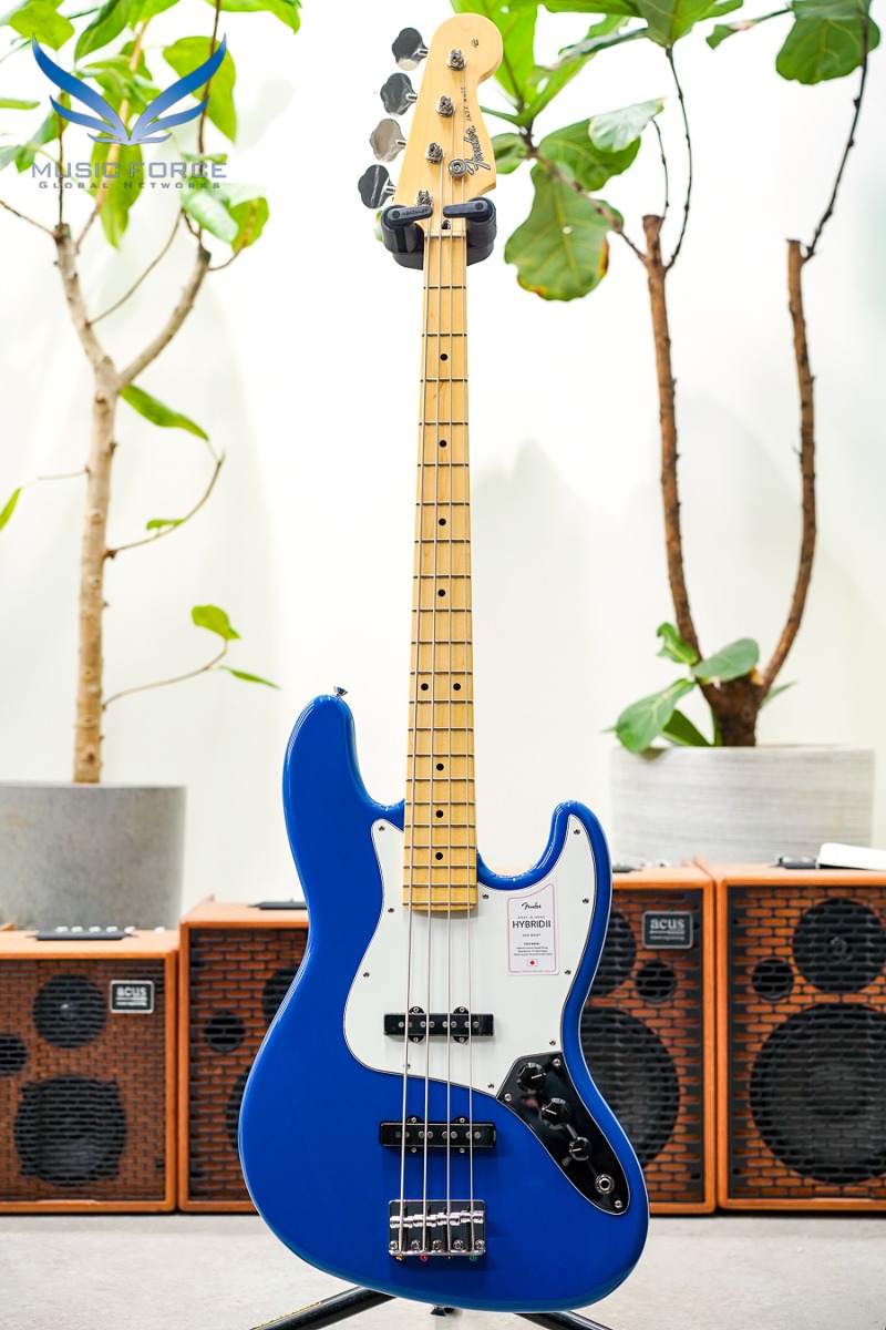 Fender Japan Hybrid II Jazz Bass-Forest Blue w/Maple FB (신품) - JD22020148