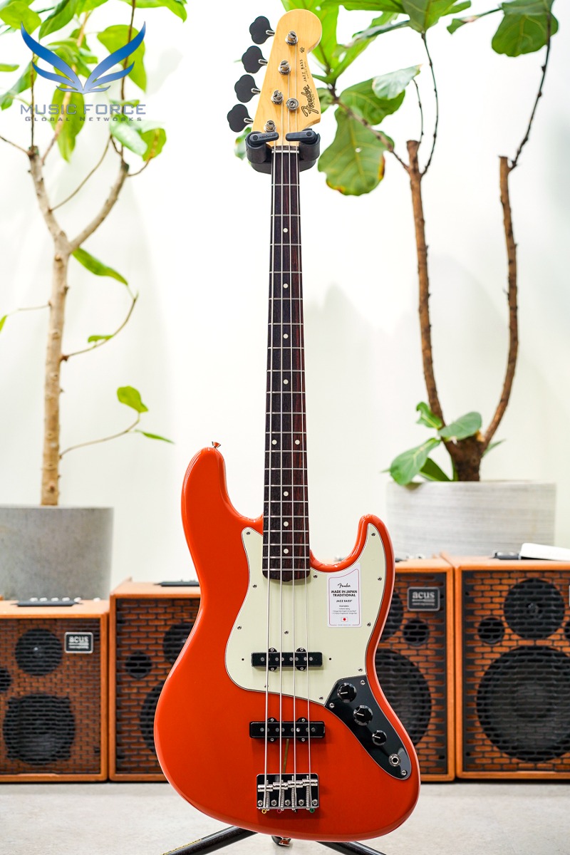 Fender Japan Traditional II 60s Jazz Bass-Fiesta Red w/Rosewood FB (신품)  - JD23024318