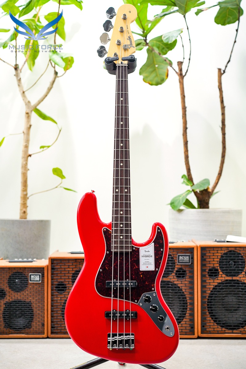 Fender Japan Hybrid II Jazz Bass-Modena Red w/Rosewood FB (신품)  - JD22002027